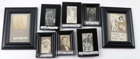 8 EARLY 20TH CENTURY FRAMED NATIVE AMERICAN PHOTOS