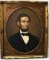 ABRAHAM LINCOLN OIL ON CANVAS BUST LENGTH PORTRAIT