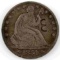 1854-O SEATED LIBERTY HALF COUNTERSTAMPED 