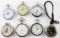 VINTAGE POCKET WATCH & STOP WATCH LOT OF 7