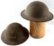 WWI AEF DOUGHBOY DIVISION BRODIE HELMET LOT OF 2