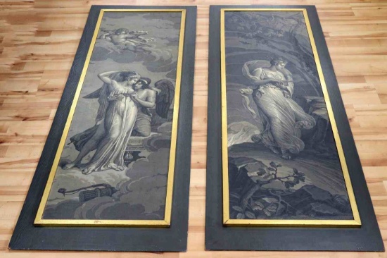 PAIR OF LARGE SCALE MYTHOLOGICAL PAINTINGS