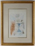 SALVADOR DALI THE KISS COLORED DRYPOINT SIGNED