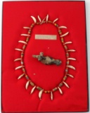 NATIVE AMERICAN TOOTH NECKLACE & POPEYED BIRDSTONE