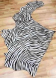 LARGE IRREGULARLY SHAPED PIECE OF ZEBRA SKIN