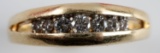 MENS DIAMOND 14 KT YELLOW GOLD RING .19 TCW