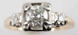 14K YELLOW & WHITE GOLD DIAMOND RING .5 TCW