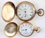 14K AMERICAN ANTIQUE POCKET WATCH LOT ELGIN MUDD