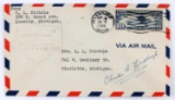 CHARLES LINDBERGH AUTOGRAPH SIGNED POST CARD