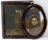 PAIR OF COLORED WWI US MILITARY OFFICER PORTRAITS