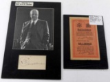 WWII AUDIE MURPHY & DWIGHT EISENHOWER AUTOGRAPH