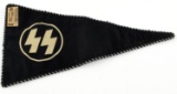 WWII GERMAN THIRD REICH SS PENNANT FLAG