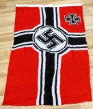 LARGE WWII GERMAN THIRD REICH KRIEGSMARINE FLAG