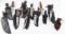 MIXED LOT OF 10 ASSORTED SHEATHED KNIVES