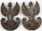 WWII POLISH ARMY CAP BADGE LOT OF TWO SILVER