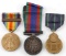WWI WWII MODERN US & CANADIAN MEDAL LOT OF 3