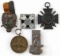 LOT OF 5 WWI IMPERIAL & WWII NSDAP TINNIES & PINS