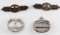 WWI WWII GERMAN NAVAL U BOAT BADGE LOT OF FOUR