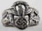 WWII GERMAN THIRD REICH SILVER SS POLICE RING