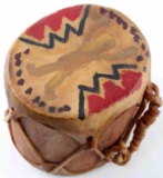 NATIVE AMERICAN INDIAN PAINTED HAND DRUM