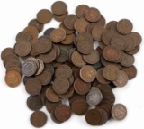 139 INDIAN CENT COIN LOT MIXTURE OF DATES