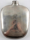 JAPANESE SILVER PLATE DRINKING FLASK