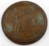 WWI I DEATH RELIEF PLAQUE W SOLDIER & VICTORY