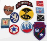 WWII US AND BRITISH INSIGNIA PATCH LOT OF 11