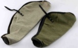 PAIR OF CANVAS & LEATHER BUCKLE PISTOL CASES