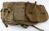 WWII GERMAN AND US FIELD BAG LOT OF 3