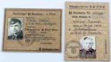 WWII GERMAN SS AUSWEIS IDENTIFICATION CARD LOT