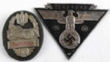 WWII GERMAN 3RD REICH ARMY BIKER SHIELD BADGE LOT