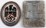 WWII GERMAN THIRD REICH SHIELD BADGE LOT OF TWO