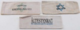 WWII GERMAN THIRD REICH GHETTO ARMBAND LOT OF 3