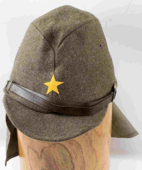 WWII IMPERIAL JAPANESE ARMY FIELD CAP W/ NECK FLAP