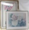 LOT OF 2 FLOWER PRINTS BONNE & OTHER SIGNED