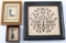 LOT OF THREE PIECES BLACK PAPERCUT & BLACK PRINTS