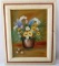 KATHY BOWENS FRAMED FLOWERS IN VASE SITLL LIFE