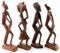 LOT OF 4 HANDCARVED PAN AFRICAN WOODEN STATUETTES