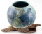 SIGNED HAND PAINTED AND SCULPTED MANATEE GOURD