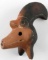 PRE COLUMBIAN TWO TONE BURNISHED CLAY OCARINA