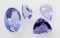 4 TANZANITE LOOSE STONES VARIOUS SHAPES 2.5 TCW