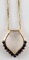 14K GOLD & SAPPHIRE PENDANT W 14K GOLD CHAIN