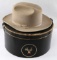 VINTAGE MENS STETSON HAT SIZE 7 IN ORIGINAL BOX