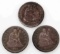 3 SEATED LIBERTY QUARTERS 2 1854 1 1861 F VF COINS
