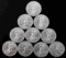2014 AMERICAN SILVER EAGLE .999 SILVER COIN LOT