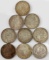 9 MORGAN SILVER DOLLAR COINS 7 1921 1 1889 1 1898