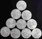 10 2011 .999 FINE SILVER AMERICAN EAGLE COIN LOT