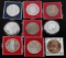 10 DIFFERENT 1 OZT 999 FINE SILVER ROUND LOT