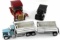LOT OF THREE TOY TRUCKS & CARS VINTAGE TIN TOURING